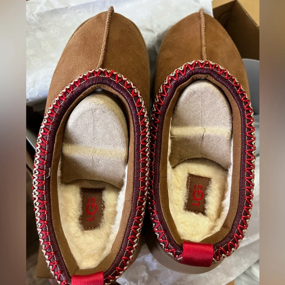 Ugg Women's Tazz Platform Slipper Chestnut 6 NEW - Picture 9 of 12